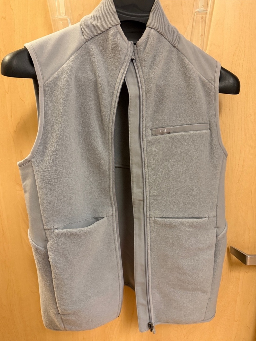 Figs Gray Women’s Fleece Vest Jacket XS